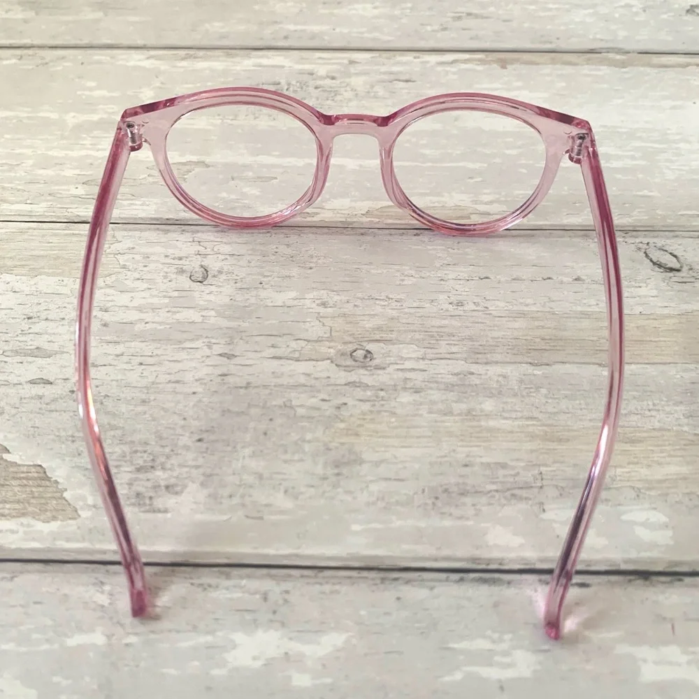 Kids Pink Bluelight Glasses Anti Eye Strain Computer Glasses Blue Light NEW